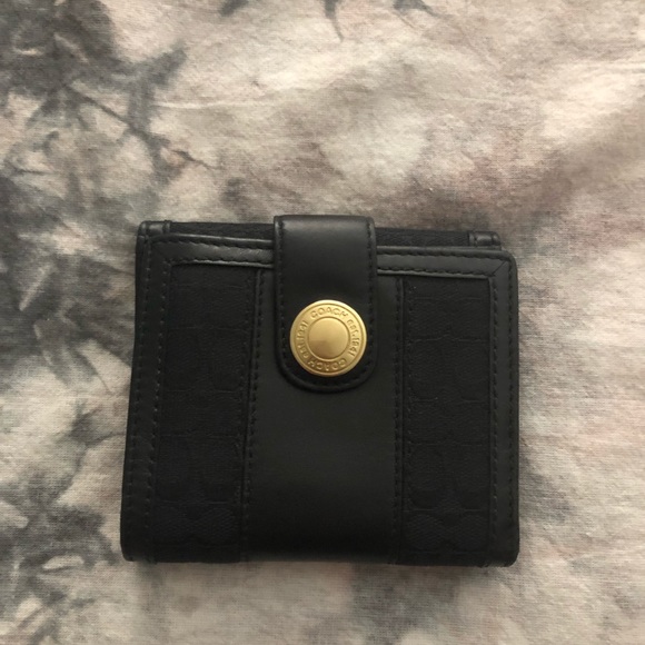 Black coach change purse